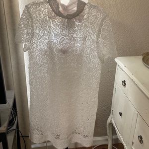 COPY - STAUD Doris Mini White Lace Dress sz M